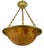 French Neoclassical Style Amber Alabaster and Bronze Pendant Light, 1920 For Sale
