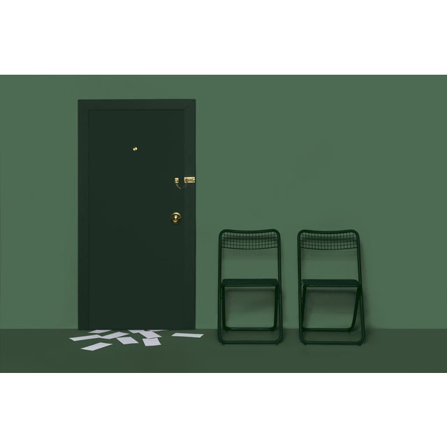 Mid-Century Modern New Yellow Metal Folding Chair by Federico GIner for Houtique For Sale - Image 3 of 12