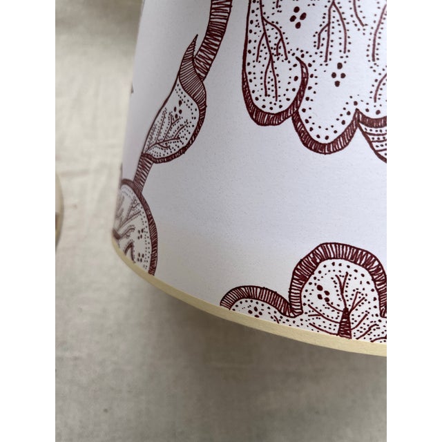 Hand Drawn Paper Lampshades a Pair Attributed to Albert Hadley For Sale - Image 10 of 10