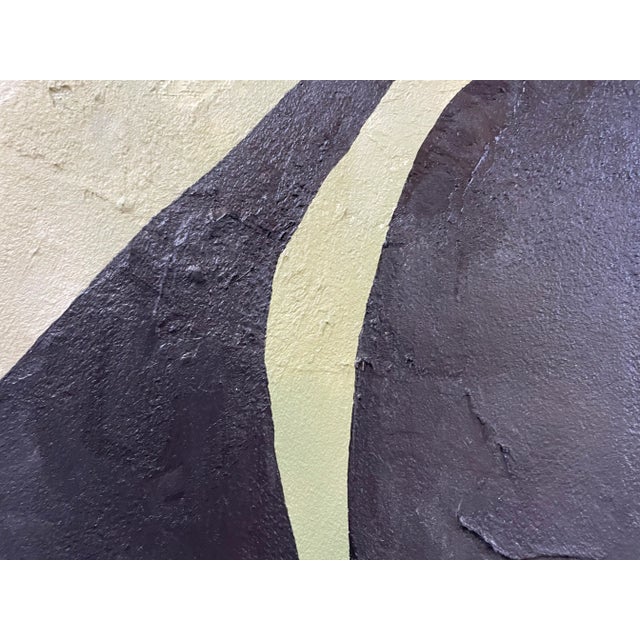 Contemporary abstract painting on canvas. Framed in a gold locally crafted frame Each work from R.K. Red is varnished to...