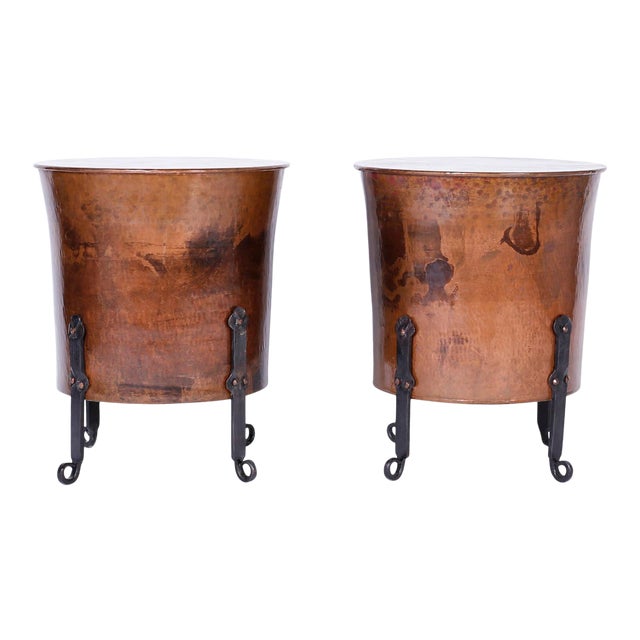 French Copper End Tables or Stands A Pair Chairish