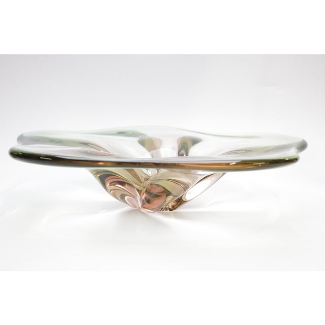 Glass Vase and Bowl by Josef Hospodka for Sklarny Chribska, Czech, 1960s, Set of 3 For Sale - Image 13 of 18
