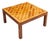 Square Italian Coffee Table with Burl Wood Inlaid Parquetry Top, 1950s For Sale