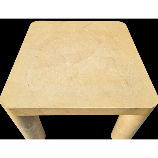 Vintage Karl Springer Style Lacquered Goatskin Game Table For Sale - Image 4 of 8