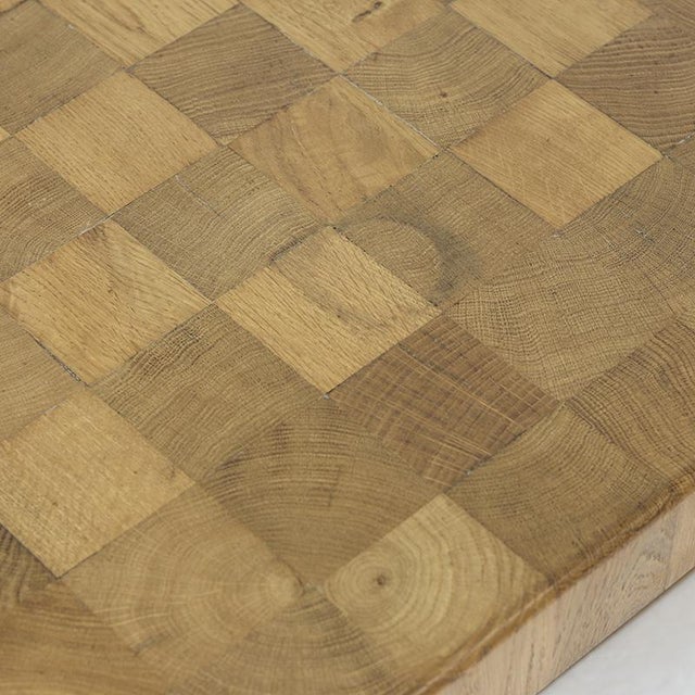 Wood Mid-Century Brutalist Coffee Table in Oak, 1960s For Sale - Image 7 of 10