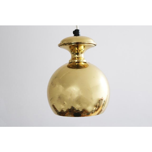 Metal Brass Pendant Lamp attributed to Hans Agne Jakobsen for Markaryd, 1960s For Sale - Image 7 of 7