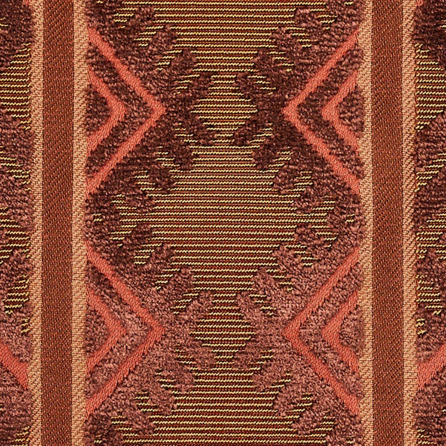 Schumacher Schumacher Parvin Velvet Fabric in Copper For Sale - Image 4 of 5