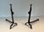 Gothic Early 1900s Wrought Iron Andirons - a Pair For Sale - Image 3 of 12