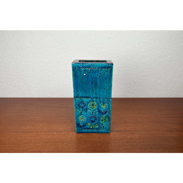 Mid-Century Modern Flower Studio Pottery Block Vase by Aldo Londi for Bitossi, Italy, 1960s For Sale - Image 18 of 18