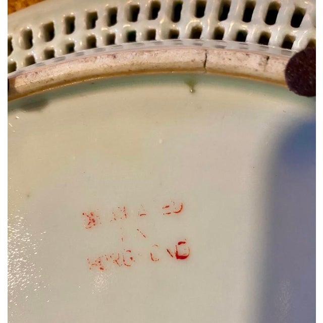 1970s Chinese Famille Rose Porcelain Dragon Dish With Reticulated Edge For Sale - Image 9 of 11