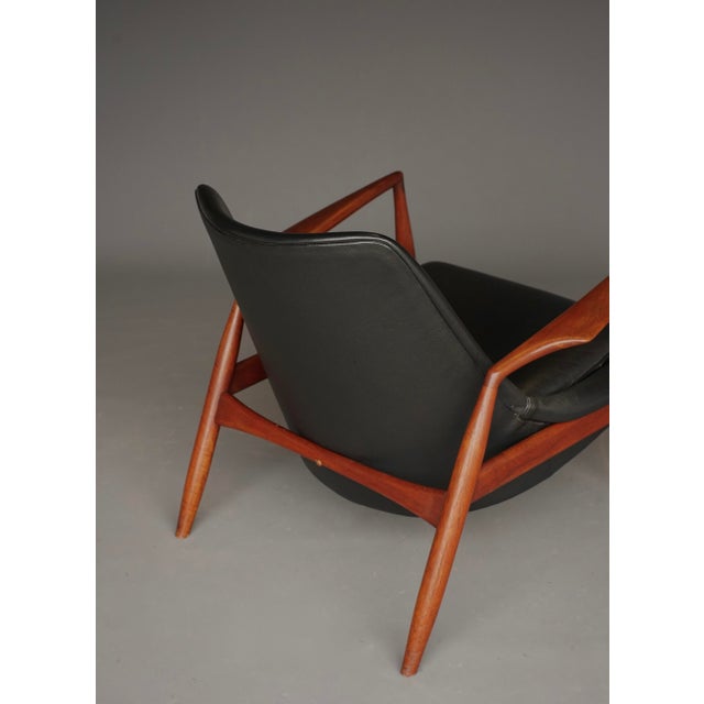 Seal Easy Chair in Leather and Teak by Ib Kofod-Larsen for OPE, Sweden, 1960s For Sale - Image 12 of 18