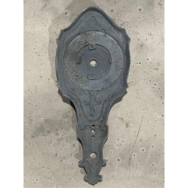 Antique Ornate Victorian Sconce Plate Base Part Single Arm For Sale - Image 4 of 4