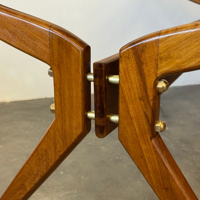 1950s Teak and Glass Dining Table, 1950s For Sale - Image 5 of 12