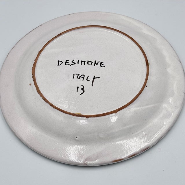 DeSimone Pasta Bowl Plate by Italian Artist Giovanni DeSimone in the Manner of Picasso For Sale - Image 4 of 7