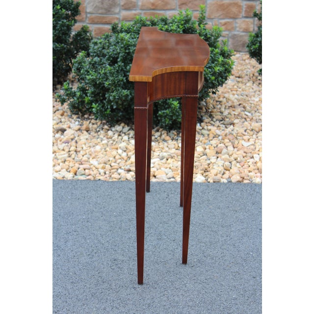 Wood Councill Craftsmen Hepplewhite Console For Sale - Image 7 of 17