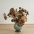 Vintage Bouquet of Carved Wood Lotus Leaves in a Celadon Vase For Sale In West Palm - Image 6 of 11