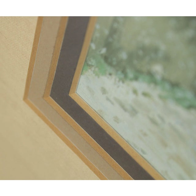 Custom Framed Impressionist Art Print Winter Scene For Sale - Image 9 of 13