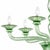 Contemporary Murano glass chandelier in decò style , extremely modern and luxurious. Green Murano glass traditional...