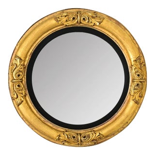 English 19th Century Giltwood Convex Mirror For Sale