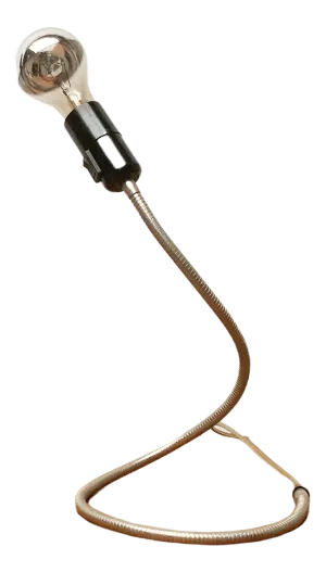 German Minimalist Lightworm Table Lamp by Walter Schnepel for Tecnolumen