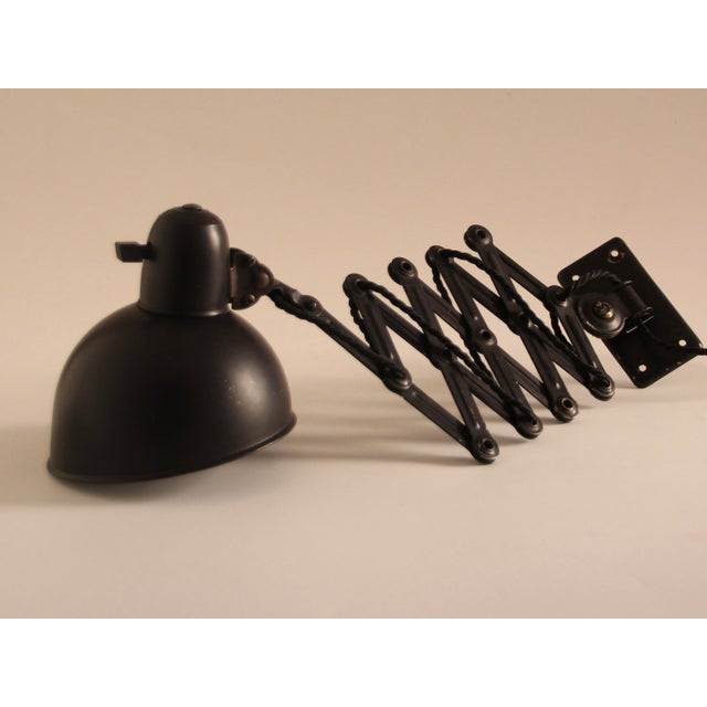 Christian Dell Large Model 6718 Scissor Wall Lamp by Christian Dell for Kaiser Idell, 1930s For Sale - Image 4 of 15
