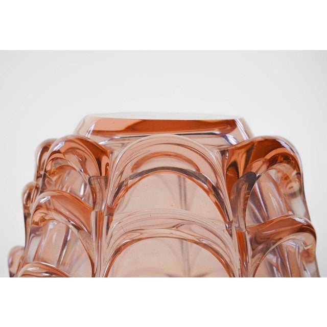 Pink Large Murano Glass Rose Vase or Ice Bucket from Seguso Vetri d'Arte, 1960s For Sale - Image 8 of 18