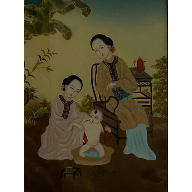 Reverse Glass Painting, China Republic Period For Sale - Image 4 of 8