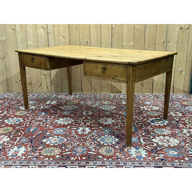 Early 20th Century Flat Desk in Fir For Sale - Image 13 of 18