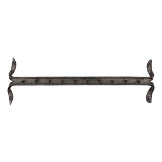 Mid-Century Modern French Handmade Wrought Iron Wall Coat Rack, 1960s For Sale