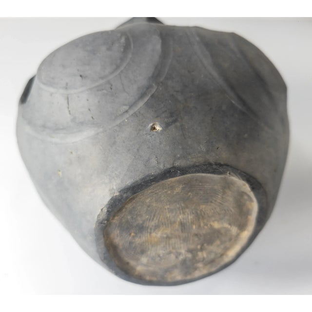 Han Dynasty Chinese Sichuan Black Glazed Amphora Vase For Sale - Image 12 of 12