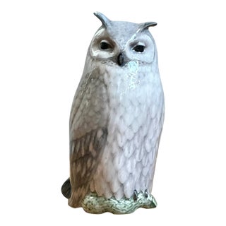Vintage Royal Copenhagen Porcelain Owl Figurine For Sale