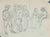 Unknown, Figures, Early 20 Century, Pencil on Paper For Sale
