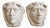 White Glazed Ceramic Wall Planters, 1950s, Set of 2 For Sale
