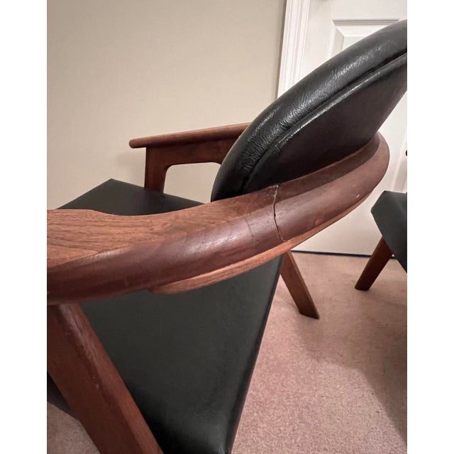 1960s Adrian Pearsall for Craft Associates 916-Cc Mid Century Modern Captains Chairs, a Pair For Sale - Image 10 of 12