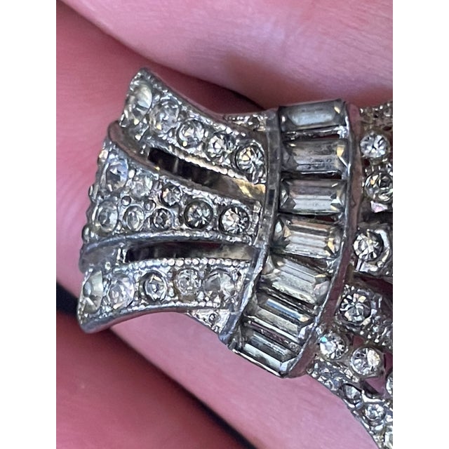 1930s Art Deco Heavy-Duty, Spring-Loaded Hinged Clip by Coro Patent Marked For Sale In South Bend - Image 6 of 8