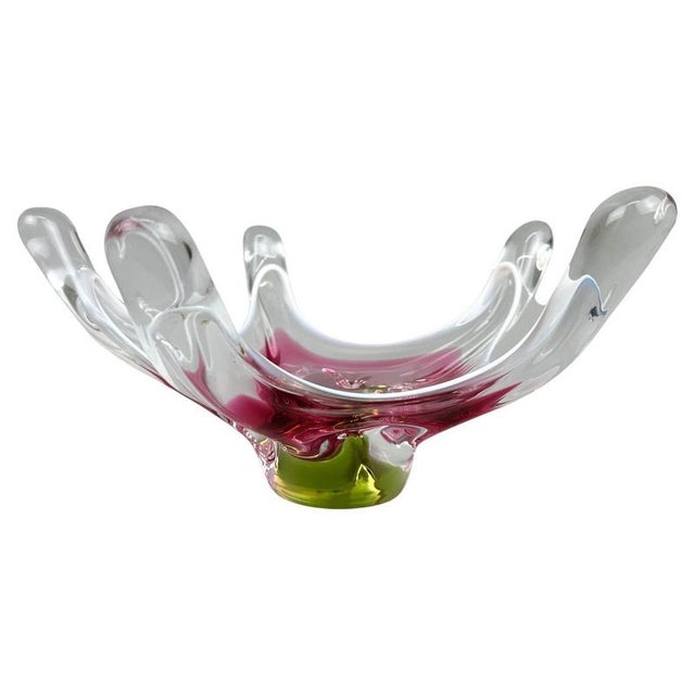 Art Glass Bowl attributed to Josef Hospodka for Chribska Glassworks, 1960s For Sale - Image 10 of 10