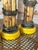English Set of Three Vintage Scorched Bamboo and Rattan Wrapped Candlesticks For Sale - Image 3 of 12