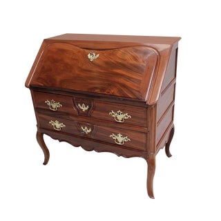 18th Century Louis XV Shipowner's Desk in Mahogany, Nantes For Sale