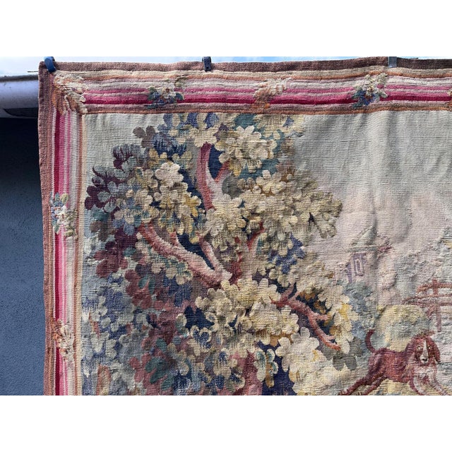 19th-Century French Tapestry With Dog and Duck Scene For Sale - Image 10 of 14