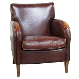 Subtle Sheep Leather Armchair For Sale