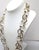 1970s Vintage 1970s Signed DeLillo Goldtone Clear Beaded Sautoir Necklace For Sale - Image 5 of 8