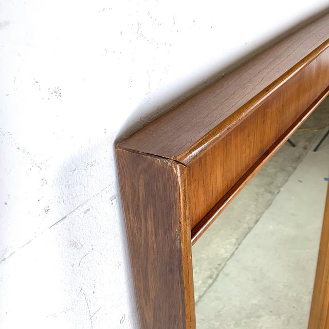 Vintage Walnut & Pecan Mirror, Mid-Century American For Sale - Image 10 of 12