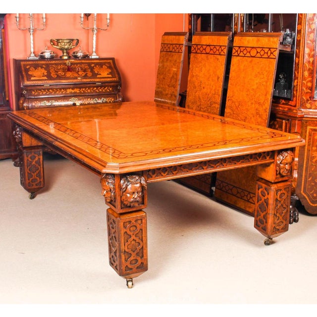 Elizabethan Revival Pollard Oak Dining Table and 14 Chairs, 19th Century, Set of 15 For Sale - Image 6 of 18