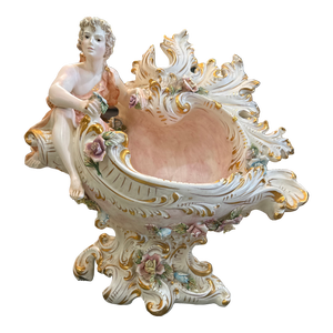 Antique Capodimonte Style Italian Porcelain Center Piece
