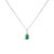 Elegantly encapsulating the essence of grace, this rhodium-plated 10K white gold necklace features a captivating oval-...