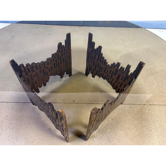 Brutalist Brutalist Bronze Coffee Table, 1970s For Sale - Image 3 of 12