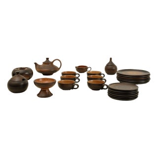 Vintage Danish Coffee Service in Ceramic, 1960s, Set of 24 For Sale