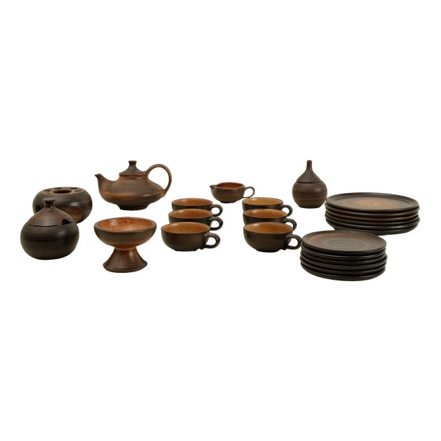 Vintage Danish Coffee Service in Ceramic, 1960s, Set of 24 For Sale