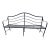 Large Custom Hand Wrought Iron Lutyens Garden Bench For Sale