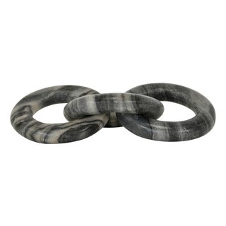 Matthew Izzo Home Circlet Marble Chain Link Decor Accent For Sale